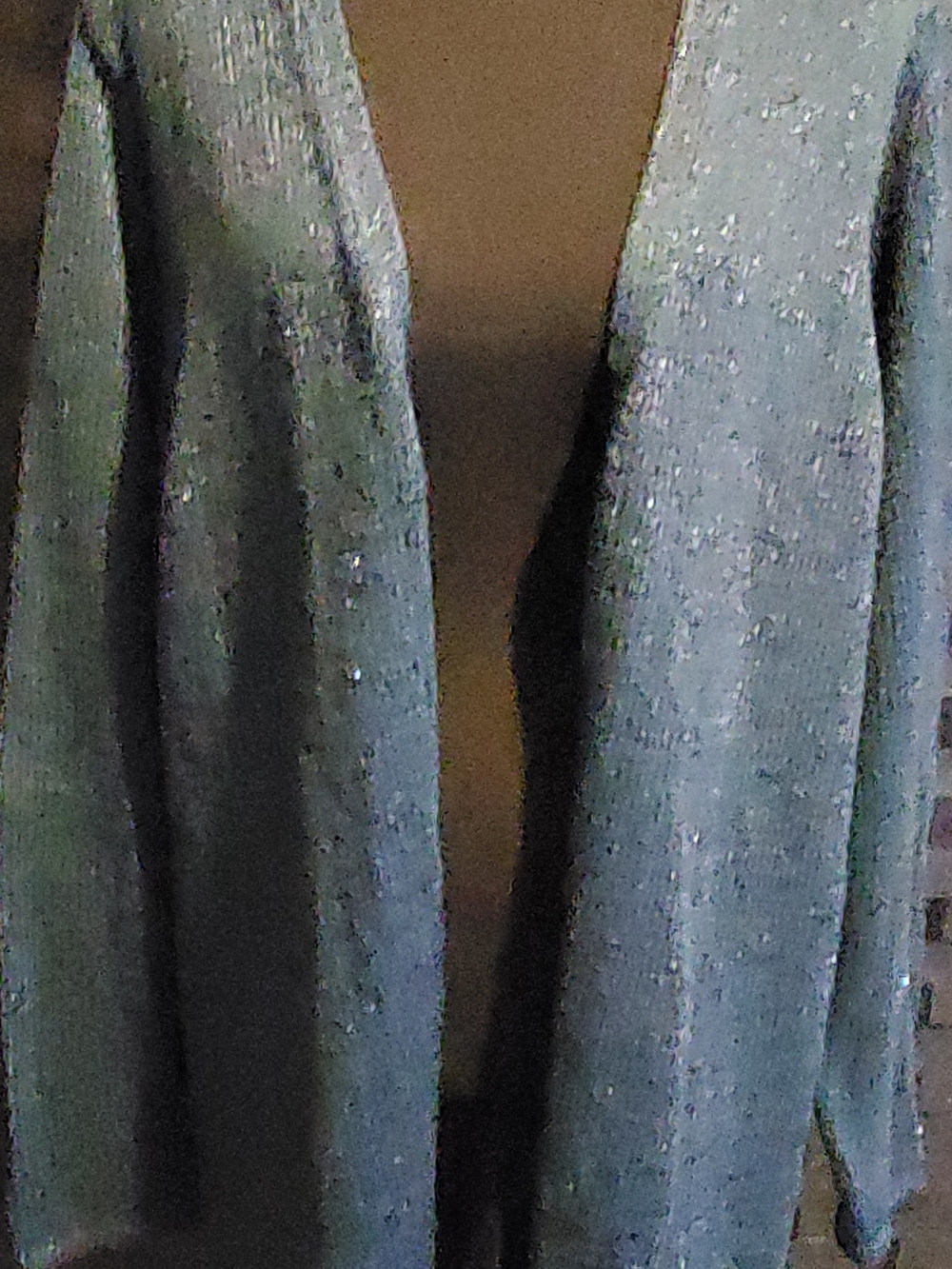 Maurices Shimmery Teal Knit Drape Cardigan